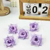 Rosa Orvalho Flor Artificial Materiais DIY Acessórios para Pente de Noiva Flor Falsa Rosa com Borda Enrolada em Estoque