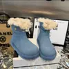 Botas de Nieve Cálidas Cortas, de Suela Gruesa y Forradas de Borrego para Mujer, Nuevo Estilo Invierno 2026, Botas Cortas Casuales Versátiles, Modernas