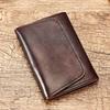 Marante Bolso de Tarjetas y Monedas Compacto de Cuero Genuino para Hombres y Mujeres Hecho a Mano Cuero Curtido Vegetal Color Pulido Billetera Corta de Cuero Genuino Portatarjetas Moderno