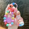 Llavero Colgante de Chica Conejo de Acrílico con Cuentas Exquisito Lindo Decoración para Mochila Accesorios para Bolsos Regalo Venta al por Mayor