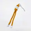 Nuevas ornamentos para bolsa de color caramelo estilo INS de moda nacional, tarjeta, cordón de cremallera DIY para llavero de teléfono móvil, llavero de moda