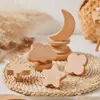 Manija de Armario para Habitación Infantil Tronco de Madera Maciza Lindas Estrellas de Dibujos Animados Luna Nubes Cajón Armario Manija de Puerta de Armario