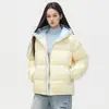 Chaqueta de Algodón Grueso Jack Winter Abrigo Pan de Pareja Ropa Exterior para Exteriores Hombres Mujeres Bloque de Color con Capucha Caliente Ropa de Algodón Moderna