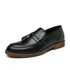 Zapatos Casuales de Cuero de Talla Grande Transfronterizos para Hombre, Mocasines sin Cordones, Nuevos Zapatos de Cuero con Borlas para Primavera y Otoño