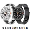 Adecuado para Samsung Galaxy Watch Ultra 2 Correa de Acero de Tres Eslabones Metal Acero Inoxidable Correa para Samsung Watch Ultra 2