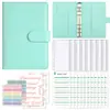 Bolsa com Zíper para Caderno Macaron A6 Amazon Transfronteiriça Planejador de Dinheiro Orçamento Planejador de Cartões Caderno de Folhas Soltas