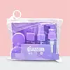 Botella dispensadora de cosméticos para viajes transfronterizos, juego de 6 piezas para viajes, botella vacía de spray y presión portátil para loción