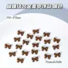 Pajarita Maillard Estilo Japonés Corazón Aleación Accesorios para Uñas Chocolate Pajarita Decoraciones para Uñas Color Café Venta al por Mayor