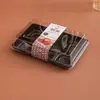 Cajas de Embalaje Transparentes Grandes y Pequeñas, Caja de Regalo de Hilo de Carne de 6 Piezas, Caja para Pasteles de Yema de Huevo, Caja para Pasteles de Luna, Caja para Postres de Pasteles de Nieve