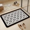 Alfombra de Piso para Inodoro de Baño Alfombra Suave Absorbente de Barro de Diatomeas Alfombra para Puerta de Baño Alfombra para Pies Antideslizante Alfombra para Inodoro