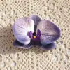 Cabeza de Flor Phalaenopsis Eva Cotton Impresa en 3D (Grande) Flor Artificial Accesorio de Regalo Accesorio para el Cabello Decoración de Ropa Exquisita Decoración de Boda