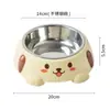 Tigela para Pet Cachorro Grande Capacidade Aço Inoxidável Tigela de Comida Antiderrapante Antiderrapante Tigela para Gato Proteção do Pescoço do Cachorro Suporte Alto Tigela para Cachorro Atacado