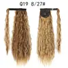 Xuchang Venta al por mayor Cinta Mágica Permanente de Maíz Cola de Caballo Peluca Cabello Largo Rizado para Mujeres Europeas y Americanas Extensiones de Cabello Rizado de Lana Cola de Caballo Trenza