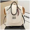 Bolsa Tote Grande Capacidade Estilo Coreano Retro Feminina Nova Outono/Inverno 2024 Bolsa de Ombro Simples Casual Bolsa de Axila de Alta Qualidade