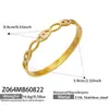 Estilo Tendência de Férias na Ilha: Pulseira com Fecho Coração em Aço Inoxidável Banhado a Ouro 18K Olho Grego Cravejado com Diamantes para Mulheres