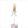 Decoração de bolo de asas de pena de anjo, lindo cartão de bolo de aniversário, acessórios de encaixe para mesa de sobremesas de festa de casamento