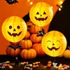 Linternas de calabaza de Halloween, linternas brillantes de mano para niños, proyectos de manualidades DIY para preescolar, decoraciones para fiestas