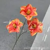 Flores Artificiais Tulipa Aberta de 3 Cabeças Impressão 3D Popular Estilo Ins Sala de Estar Decoração de Casa Decoração de Mesa Flores Artificiais