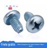 Parafuso triangular com cabeça panela grande de zinco azul mais parafuso de travamento com cabeça panela de zinco azul duro GB6560 dente triangular m3-4-5-6