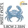Patches Bordados para Costurar Tema Azul Patch de Menina Surfer Onda do Mar Caranguejo Eremita Etiqueta Bordada em Computador Distintivo de Concha