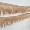 Accesorios de abalorios hechos a mano de alta resistencia, ultra densos de 4 cm para manualidades, tubos de cuentas, borlas, flecos verdes y rojos, encaje para ropa