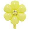 Flor Girasol Blanco Sonriente Margarita Globo Plumeria Globo Evento de Graduación Pequeño Regalo Globo de Película de Aluminio