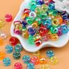 Cuentas de color AB de 6*9 mm, acrílico, color, agujero grande, para pulsera de niños, tocado para el cabello con cuentas, cuentas sueltas, aproximadamente 1870