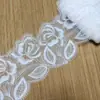Base de malla de seda de leche, ribete de cuentas florales bordadas, ribete de encaje para vestidos de novia, tocados y ropa étnica