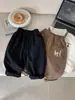 Pantalones casuales para niños, estilo primavera y otoño, corte holgado, pantalones modernos estilo coreano para niños, pantalones largos para niños mayores, marrones y negros, disponibles para venta al por mayor