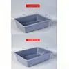 Contenedores de plástico reforzado de grado industrial para volteo, recipientes de almacenamiento rectangulares, hechos de material PE, duraderos y resistentes a caídas y suciedad, adecuados para almacenamiento en fábricas y almacenes