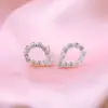 Brincos de Prata Esterlina S925, Brincos Versáteis, Brincos Femininos Estilo Coreano com Micro Zircônias Cravejadas, Brincos de Flor de Prata de Alta Qualidade