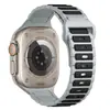 Para Apple Watch9/8/7Ultra s10 pulseira de silicone iwatch de duas cores e três contas