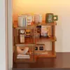 Estante de Armazenamento de Mesa de Canto Organizador Multicamadas para Cozinha Utensílios Domésticos Diários Essenciais Domésticos Estante de Livros de Mesa Estante de Armazenamento