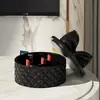 Amapola DIY Resina de Cristal Yeso Textura de Cuero Lazo Caja de Almacenamiento Exhibidor de Joyería Molde de Silicona