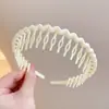 Diadema negra con dientes para lavarse la cara, nuevo modelo 2026 para mujer, diadema de corona alta para uso diario, pinza para el pelo