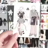 Adesivos de design de roupa de casal OC 162, materiais de referência criativos para desenho, adesivos DIY 2D estilo cartoon à mão livre
