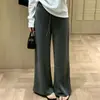 ¡Estilo coreano! Producto de calidad, Otoño 2026. Caída pesada, seda de cupro, ligeramente acampanados, pantalones casuales adelgazantes y favorecedores para mujer