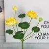 Flores de Loto Simuladas, Hojas de Loto Falsas para Estanques, Nenúfares para Paisajismo, Decoración para Acuarios, Accesorios para Espectáculos de Danza, Flores Artificiales de Alta Gama