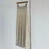 Saia longa feminina elegante Taochuan estilo coreano com textura plissada e design canelado, saia longa de corte A emagrecedora YL139-1