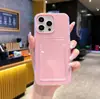 Porta-Cartão Transparente Cor de Geléia Dois em Um Adequado para Capa de Celular Iphone18Pro Max Apple 17 15/16 Silicone