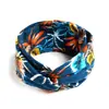 Diadema Bohemio Ins Versátil Elegante Nudo Cruzado Diadema Deportiva de Yoga Estampada Versión Ancha para Mujeres con Coronilla Alta