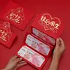 Fabricantes de acordo com seus requisitos de tamanho para fazer padrão de cor estampagem de ouro Ano Novo dobrável envelopes vermelhos inovadores
