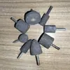 Mango de 6 mm, cabezal de rectificado, bala, cilíndrico, cabezal de rectificado eléctrico, pulido, jade, cerámica, tallado, cabezal de rectificado de corindón marrón gris