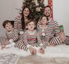 Comércio Exterior Amazon Vestido de Natal Europeu e Americano Vestido Pai e Filho Pijama de Gola Redonda Listrado Roupas de Casa XX0216