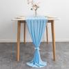 Camino de Mesa Europeo de Gasa Transfronterizo Camino de Mesa Simple de Color Sólido Decoración de Mesa para Boda en Hotel Fabricante Mayorista de Caminos de Mesa