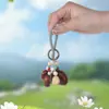 Chaveiro Pingente Sino de Vento de Casca de Fruta de Planta Natural Kit de Material Artesanal DIY Produto Acabado Decoração de Mochila para Cura Sonora