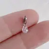 Brinco de liga de titânio F136 com pingente de bala em formato de gota de água, prego de brinco vertical DIY, joia para piercing corporal de titânio G23
