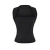 Chaleco de Estilo Europeo Liso sin Mangas con Hombreras para Mujer Dulce Picante Chica Ropa Exterior Elástico Ajustado Capa Base Corto Recortado Cintura Entallada Top