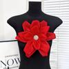 Novo tecido de chiffon de flores europeu e americano mais vendido, multicamadas, flor tridimensional com strass, faça você mesmo, chapéus e acessórios de roupas