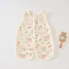 Roupas de Algodão Puro Pipa para o Verão Roupas Body de Bebê Gaze Respirável de Camada Dupla Colete Fino para Recém-Nascidos e Crianças Pequenas